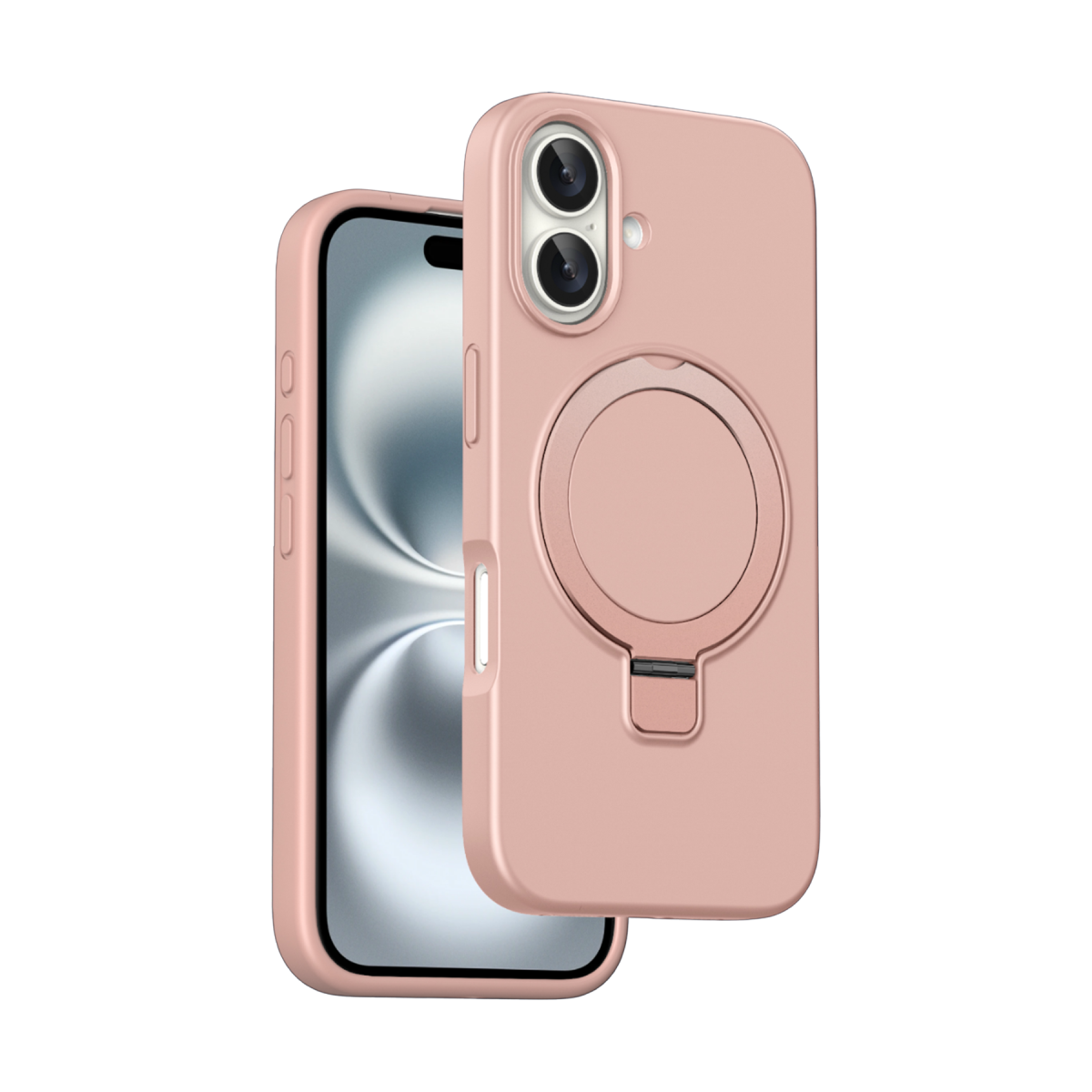 Keephone Apple iPhone 16 Magi Pro Standlı Magsafe Kapak - Pembe