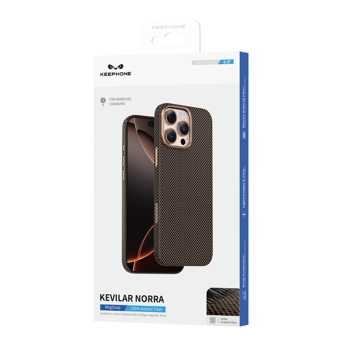 Keephone Apple iPhone 16 Pro Max Kevlar Norra Magsafe Kılıf - Siyah
