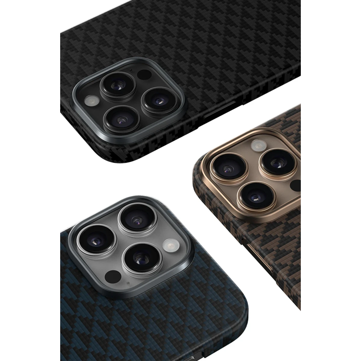 Keephone Apple iPhone 16 Pro Max Kevlar Paris Magsafe Kapak - Çöl Titanyum