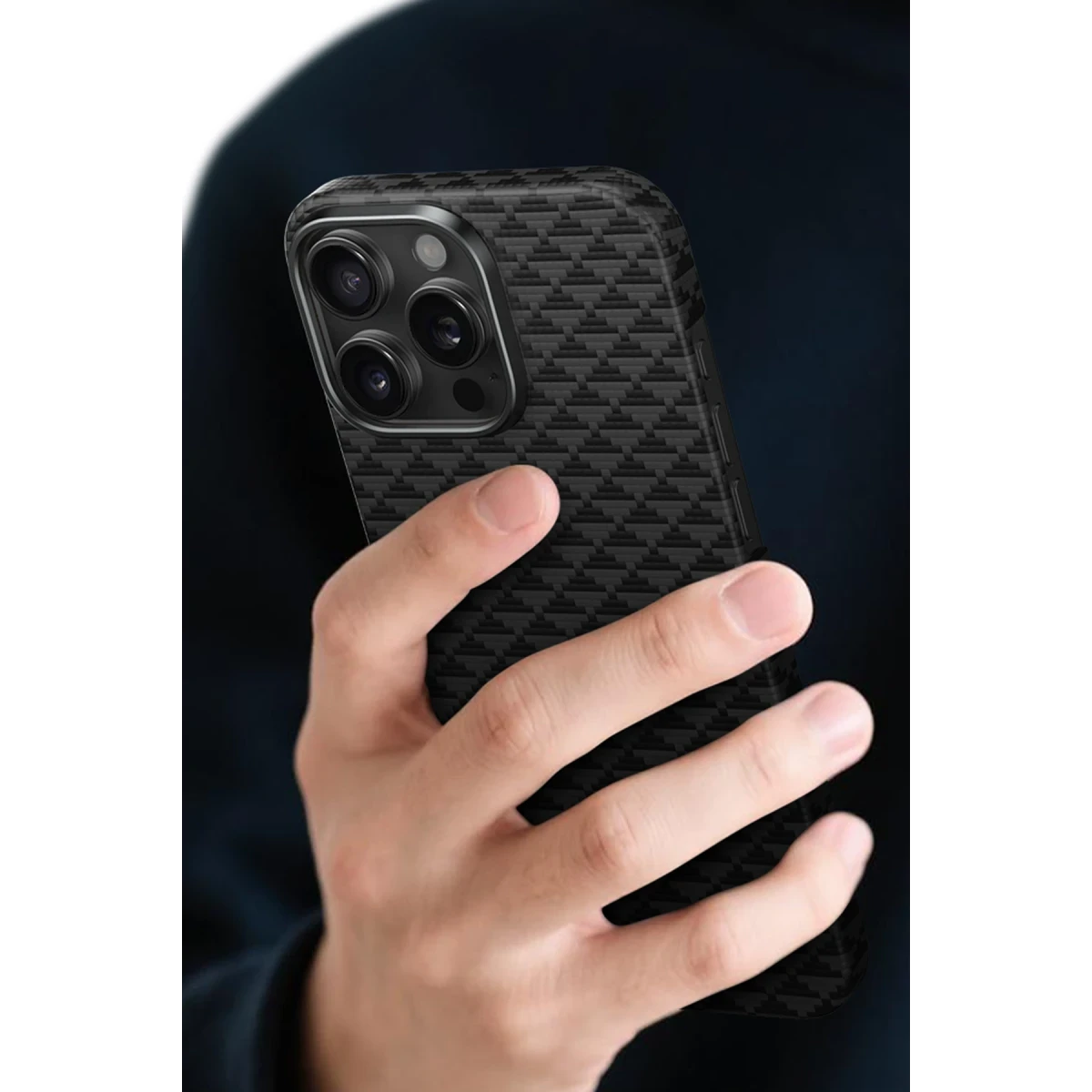 Keephone Apple iPhone 16 Pro Max Kevlar Paris Magsafe Kapak - Çöl Titanyum