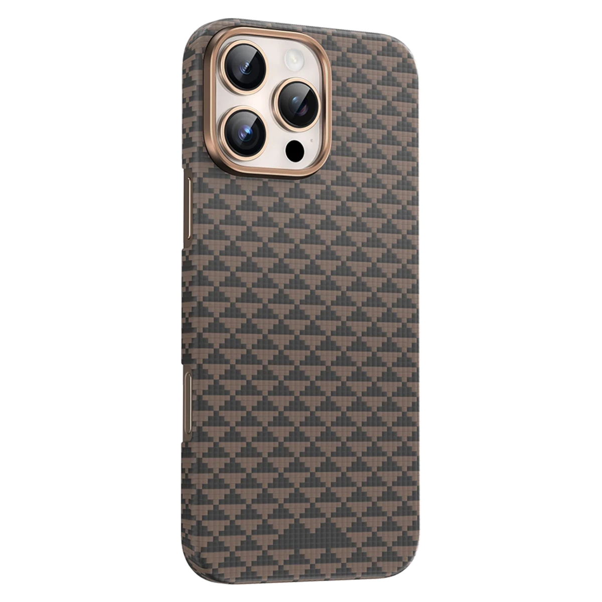 Keephone Apple iPhone 16 Pro Max Kevlar Paris Magsafe Kapak - Çöl Titanyum