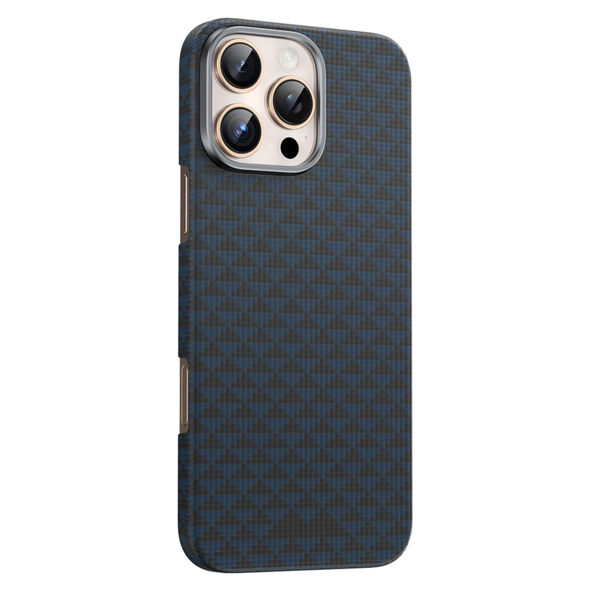 Keephone Apple iPhone 16 Pro Max Kevlar Paris Magsafe Kapak - Mavi