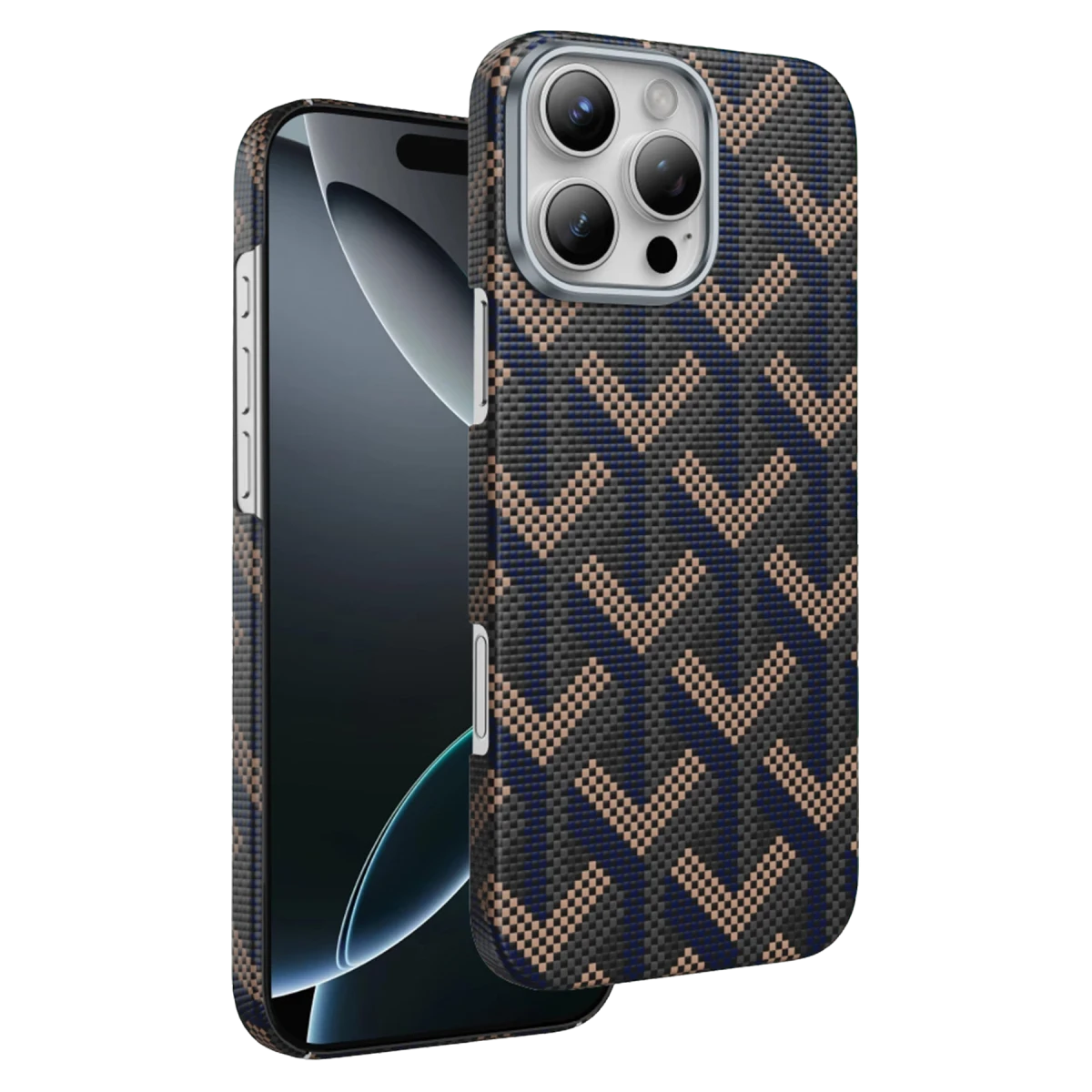 Keephone Apple iPhone 16 Pro Max Kevlar Prague Magsafe Kapak - Lacivert