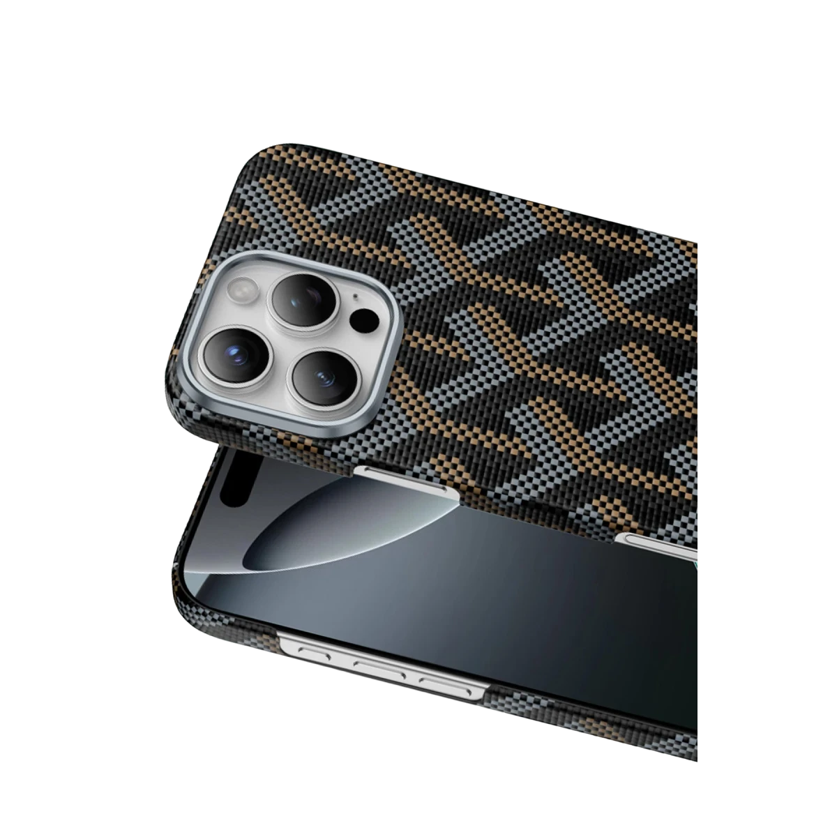 Keephone Apple iPhone 16 Pro Max Kevlar Prague Magsafe Kapak - Siyah