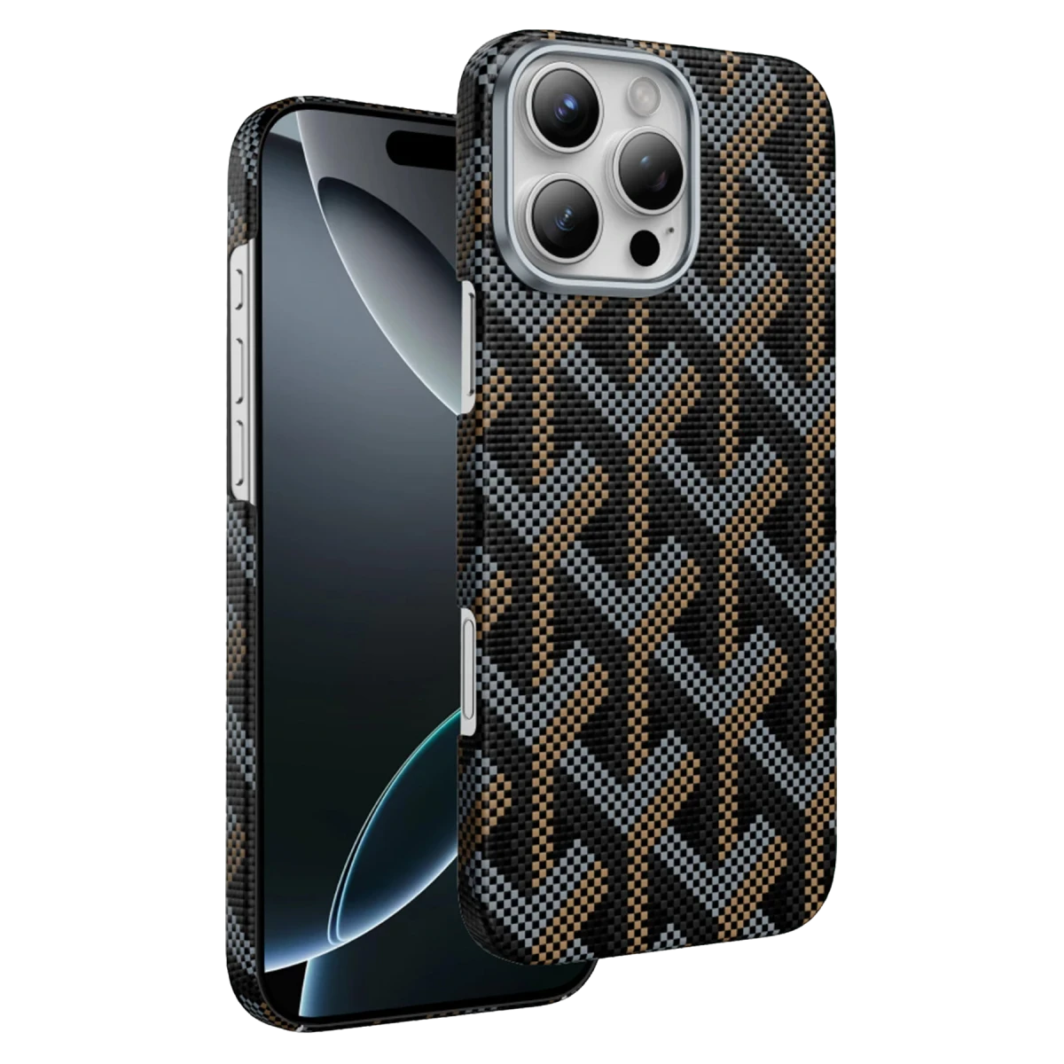 Keephone Apple iPhone 16 Pro Max Kevlar Prague Magsafe Kapak - Siyah