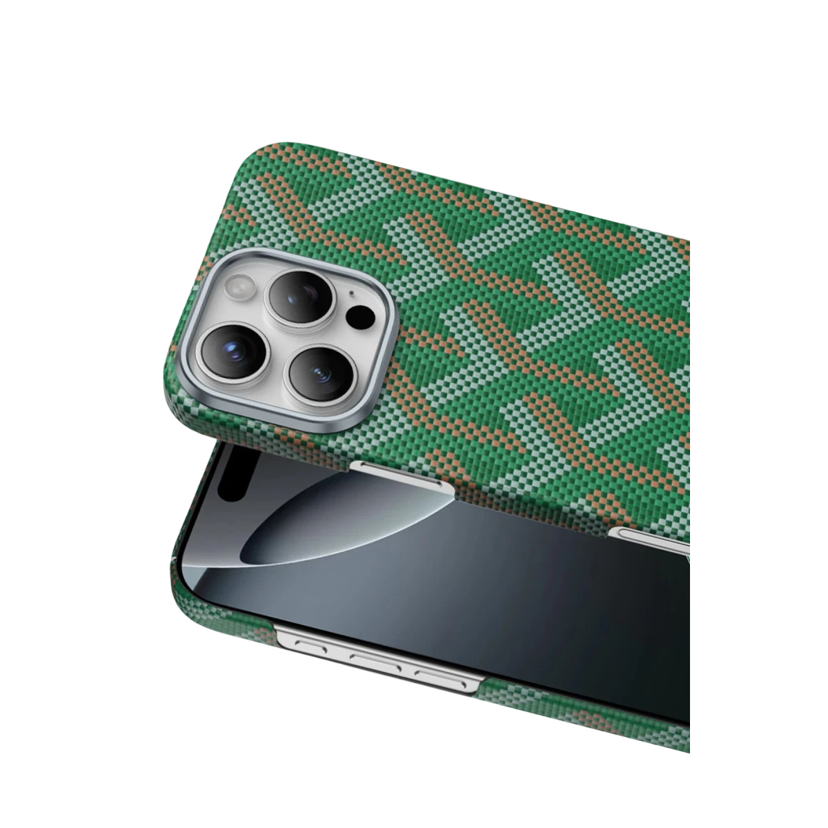 Keephone Apple iPhone 16 Pro Max Kevlar Prague Magsafe Kapak - Yeşil