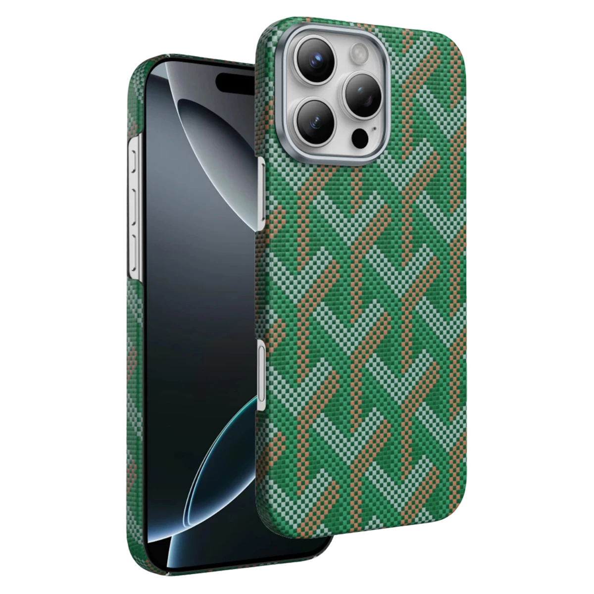 Keephone Apple iPhone 16 Pro Max Kevlar Prague Magsafe Kapak - Yeşil