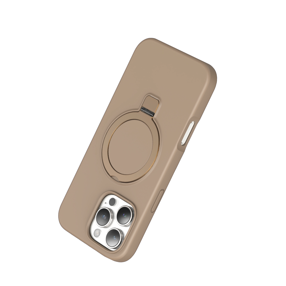 Keephone Apple iPhone 16 Pro Max Magi Pro Standlı Magsafe Kapak - Çöl Titanyum