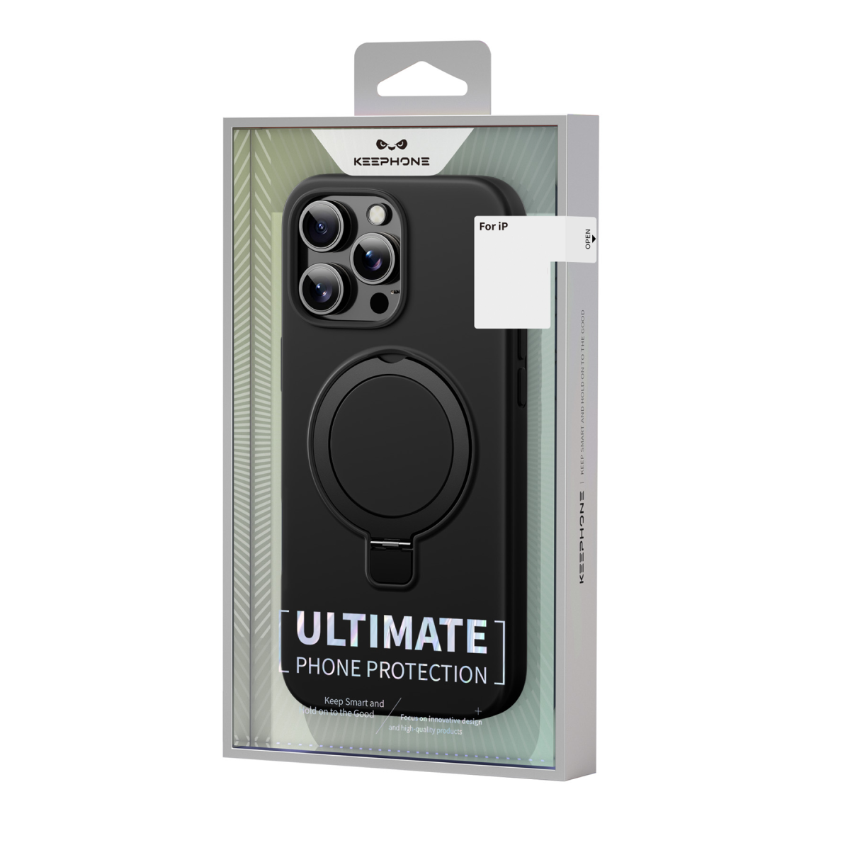 Keephone Apple iPhone 16 Pro Max Magi Pro Standlı Magsafe Kapak - Pembe