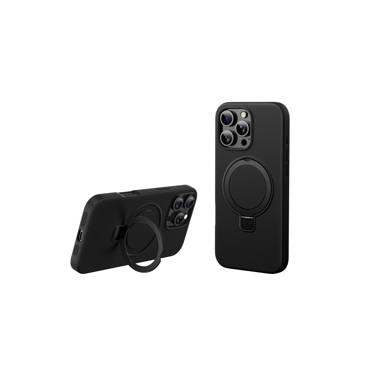 Keephone Apple iPhone 16 Pro Max Magi Pro Standlı Magsafe Kapak - Siyah