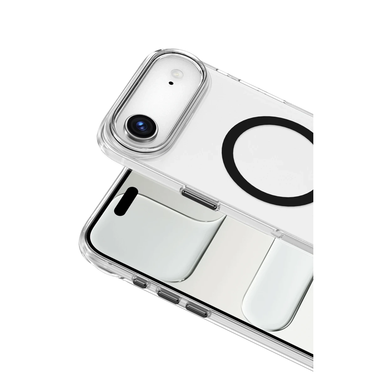 Keephone Apple iPhone 17 Air Aurora Şeffaf Magsafe Kılıf - Siyah