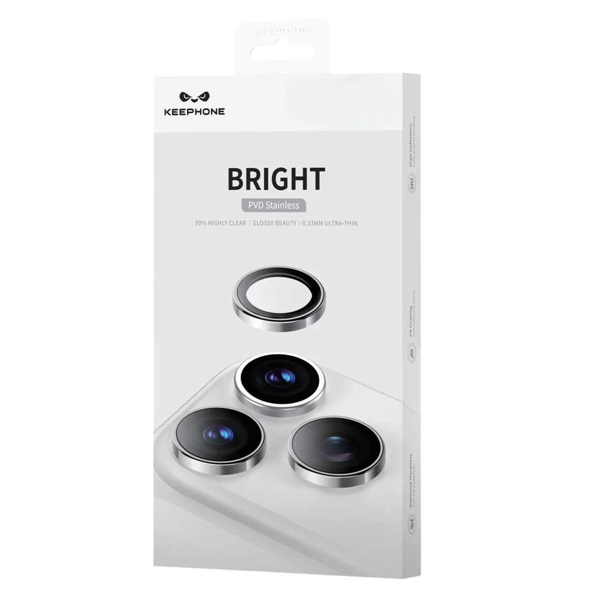 Keephone Apple iPhone 17 Air Bright PVD Metal Kamera Lens - Gri