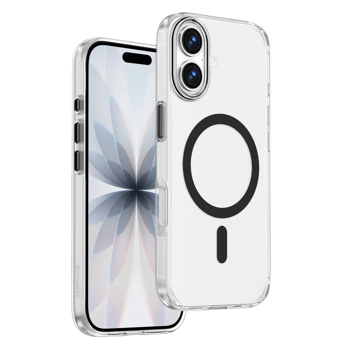 Keephone Apple iPhone 17 Aurora Şeffaf Magsafe Kılıf - Siyah