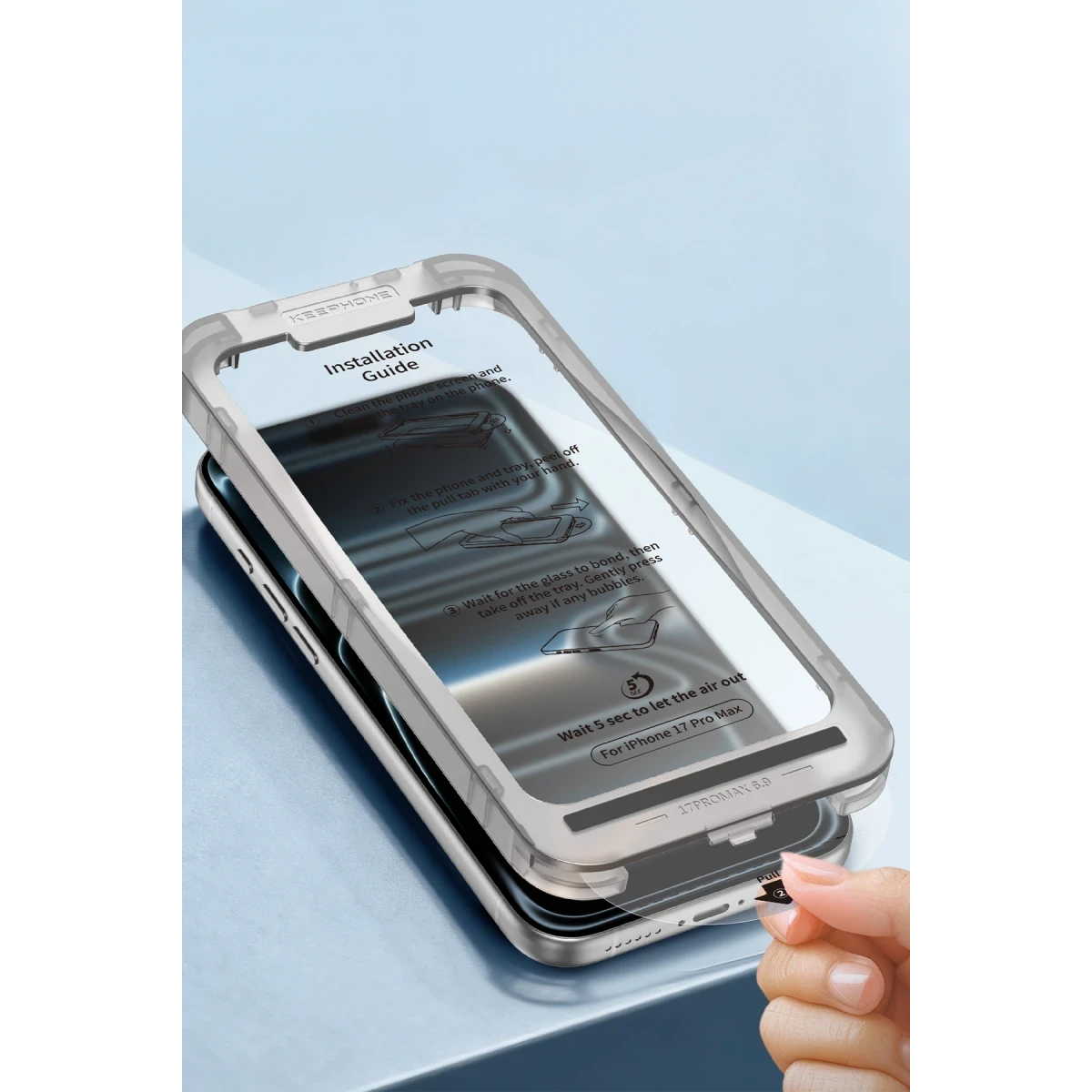 Keephone Apple iPhone 17 EasyFit HD Cam Ekran Koruyucu - Siyah