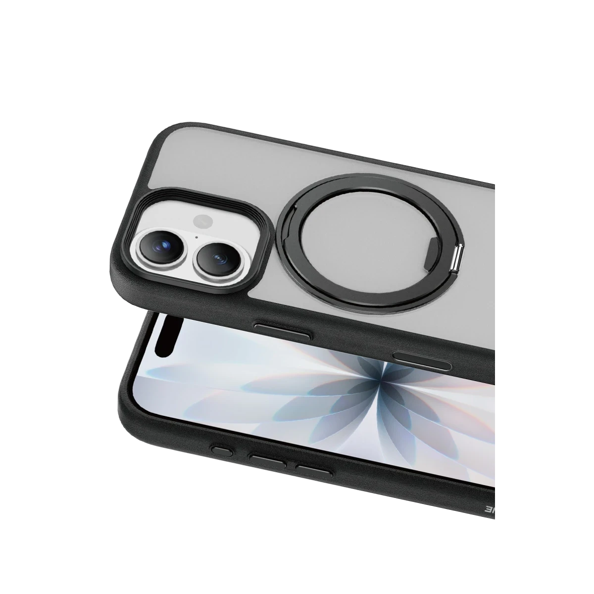 Keephone Apple iPhone 17 Omega Magsafe Standlı Kapak - Siyah