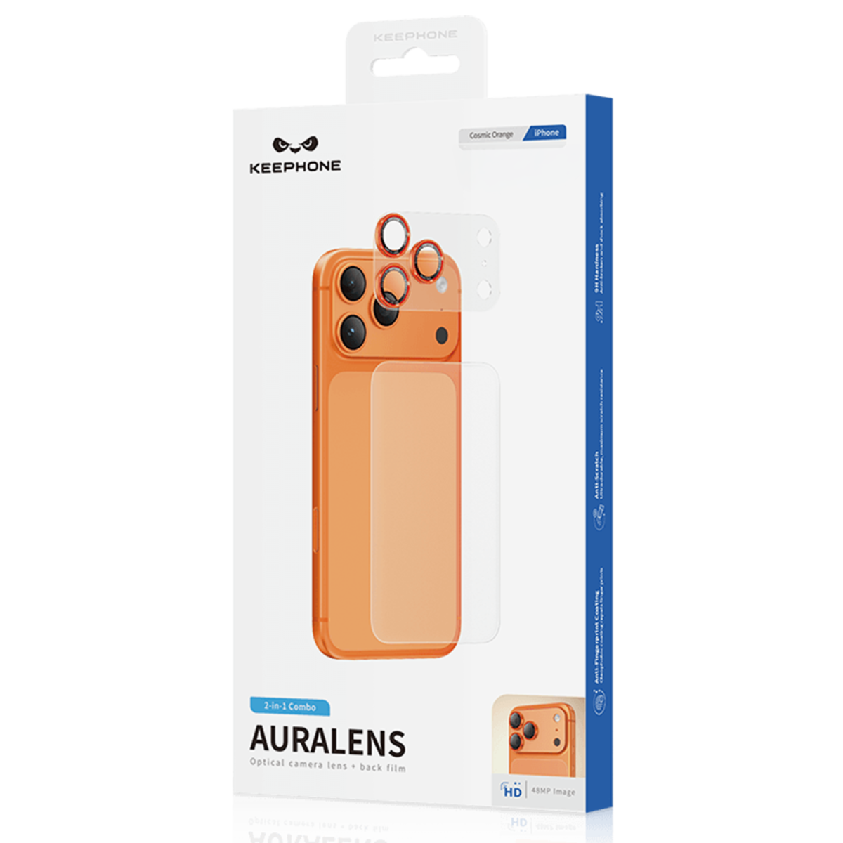 Keephone Apple iPhone 17 Pro Auralens Arka Film Ve Kamera Lens Koruyucu - Gümüş