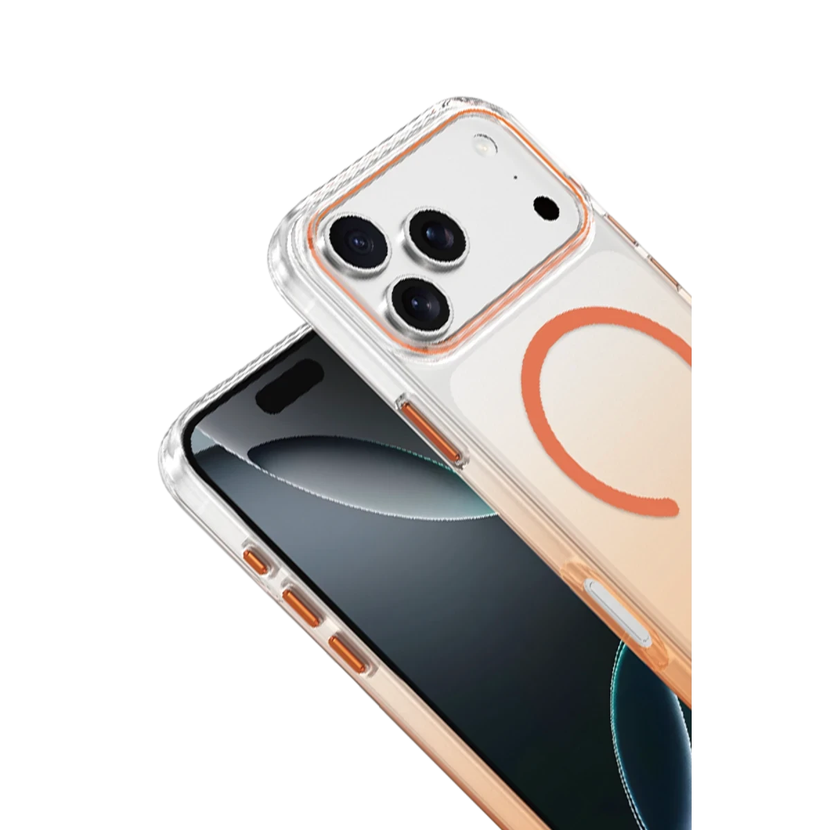 Keephone Apple iPhone 17 Pro Aurora Pro Magsafe Kılıf - Turuncu