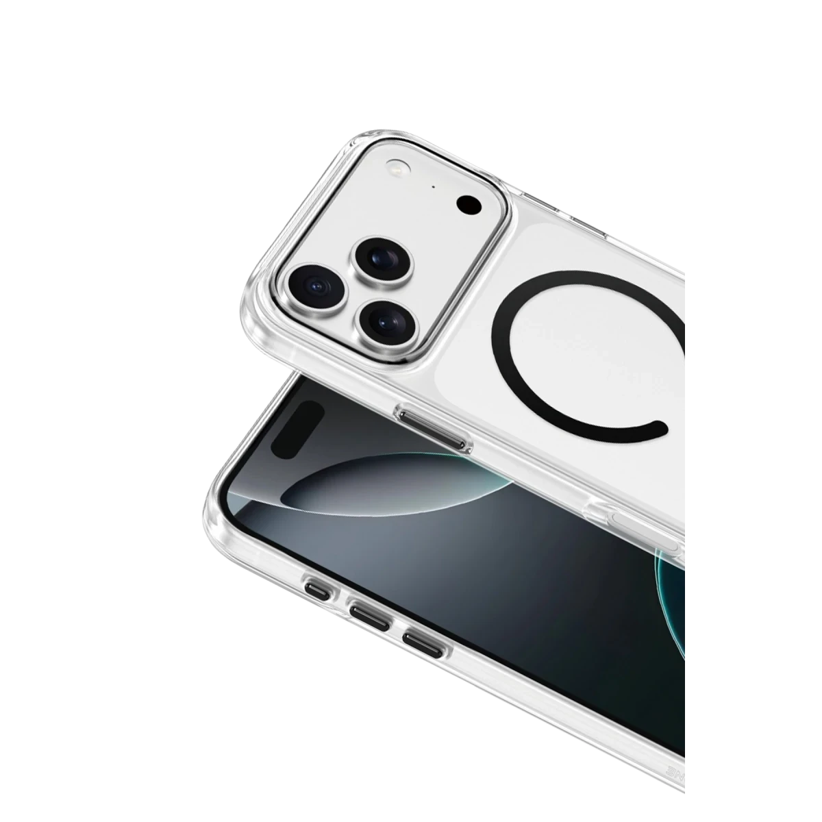 Keephone Apple iPhone 17 Pro Aurora Şeffaf Magsafe Kılıf - Siyah