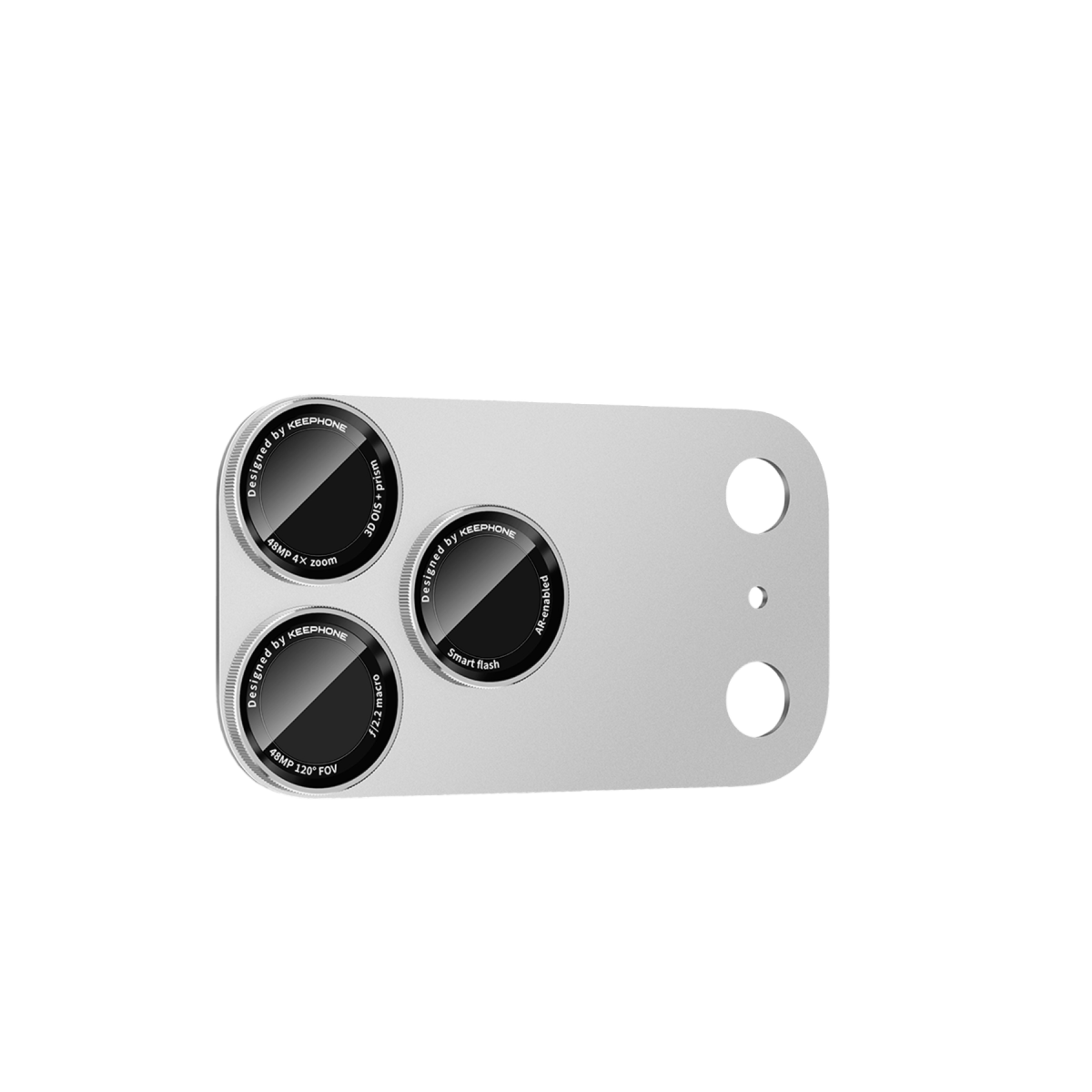 Keephone Apple iPhone 17 Pro Axion Kamera Lens Koruyucu - Gümüş
