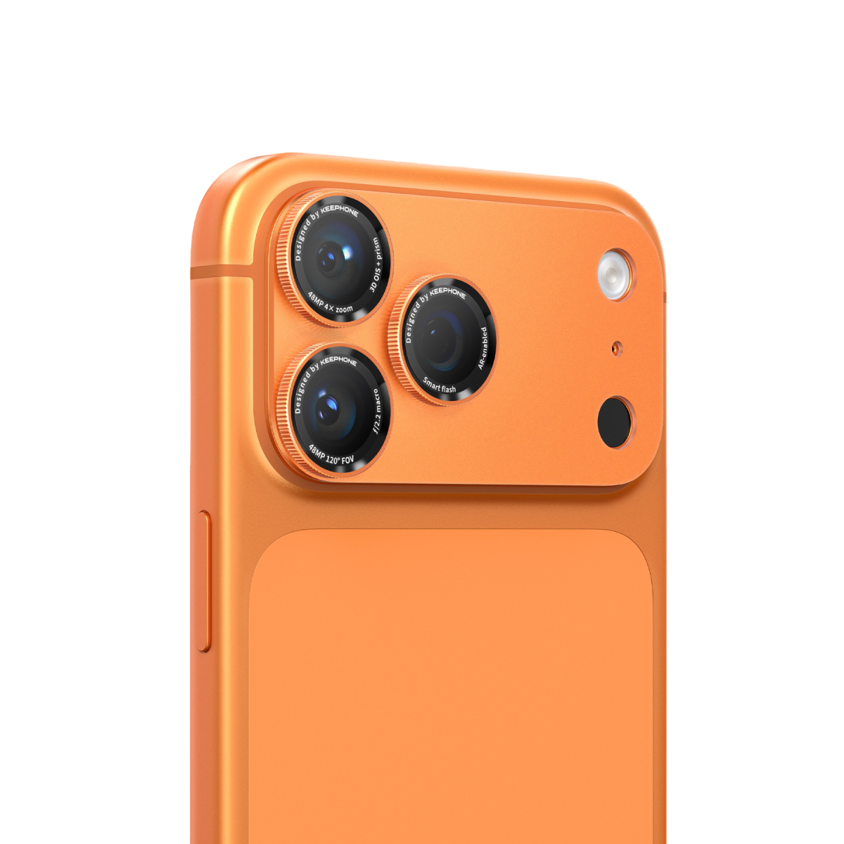 Keephone Apple iPhone 17 Pro Axion Kamera Lens Koruyucu - Turuncu