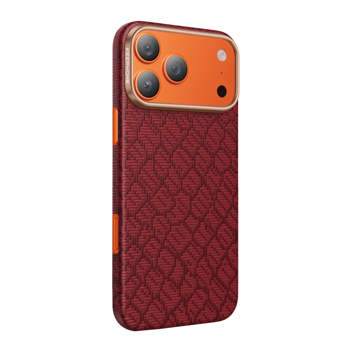 Keephone Apple iPhone 17 Pro Drakon Aramid Magsafe Kapak - Kırmızı