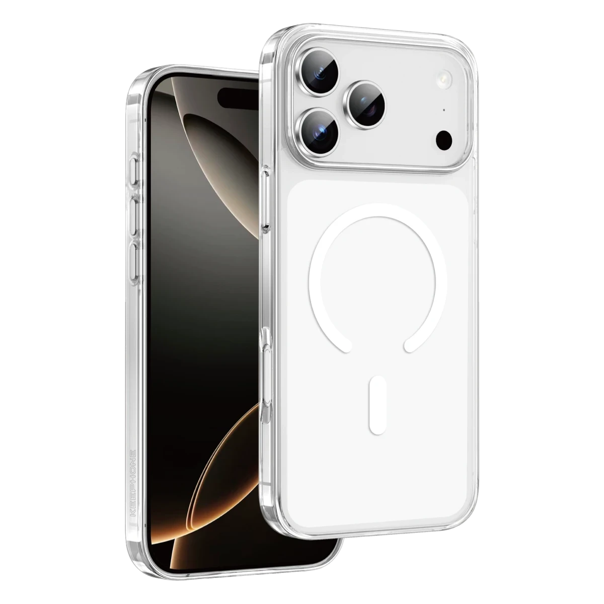 Keephone Apple iPhone 17 Pro Glaze Magsafe Kapak - Şeffaf