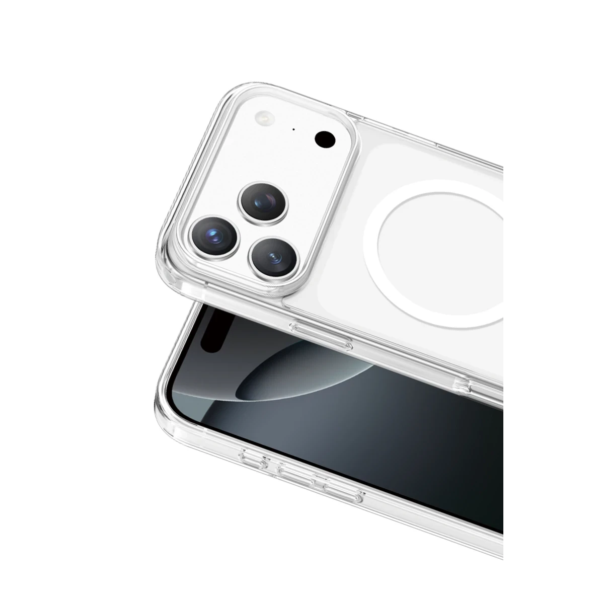 Keephone Apple iPhone 17 Pro Hybrid Pro Magsafe Kılıf - Şeffaf