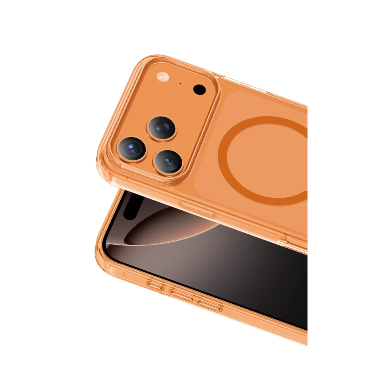 Keephone Apple iPhone 17 Pro Hybrid Pro Magsafe Kılıf - Turuncu