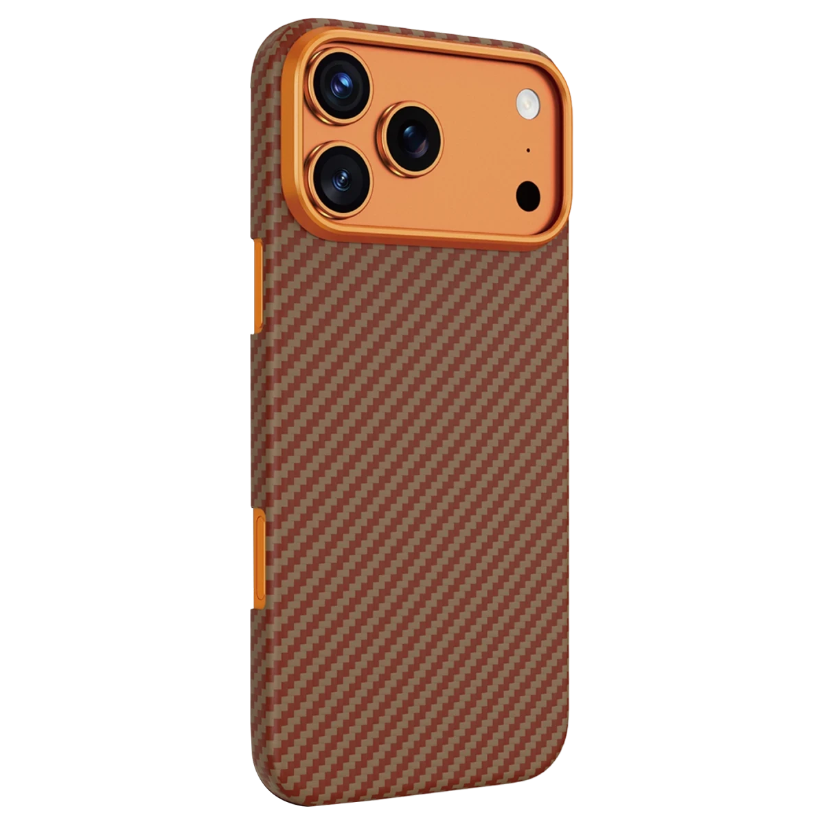 Keephone Apple iPhone 17 Pro Kevlar Magsafe Kılıf - Turuncu