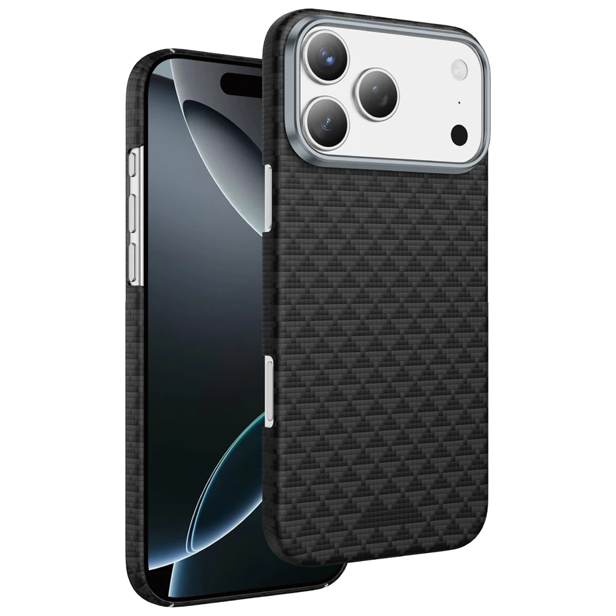 Keephone Apple iPhone 17 Pro Kevlar Paris Magsafe Kapak - Siyah
