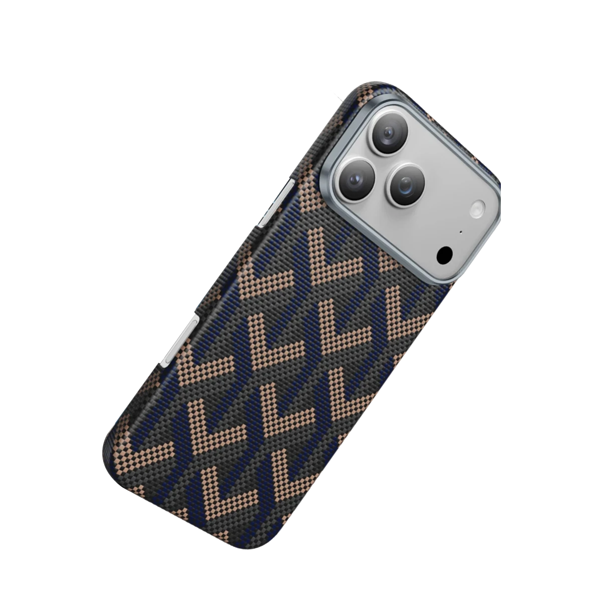 Keephone Apple iPhone 17 Pro Kevlar Prague Magsafe Kapak - Lacivert