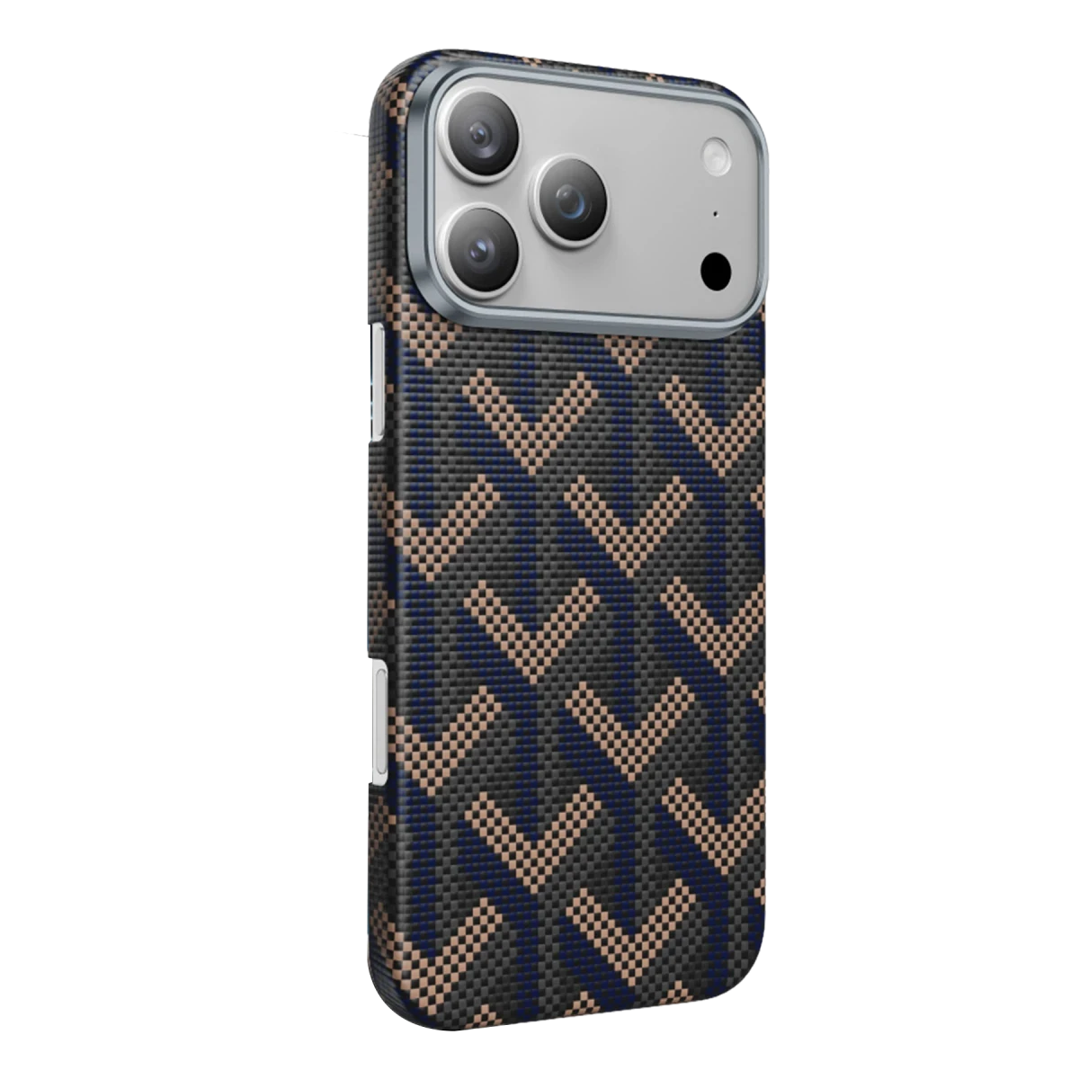 Keephone Apple iPhone 17 Pro Kevlar Prague Magsafe Kapak - Lacivert
