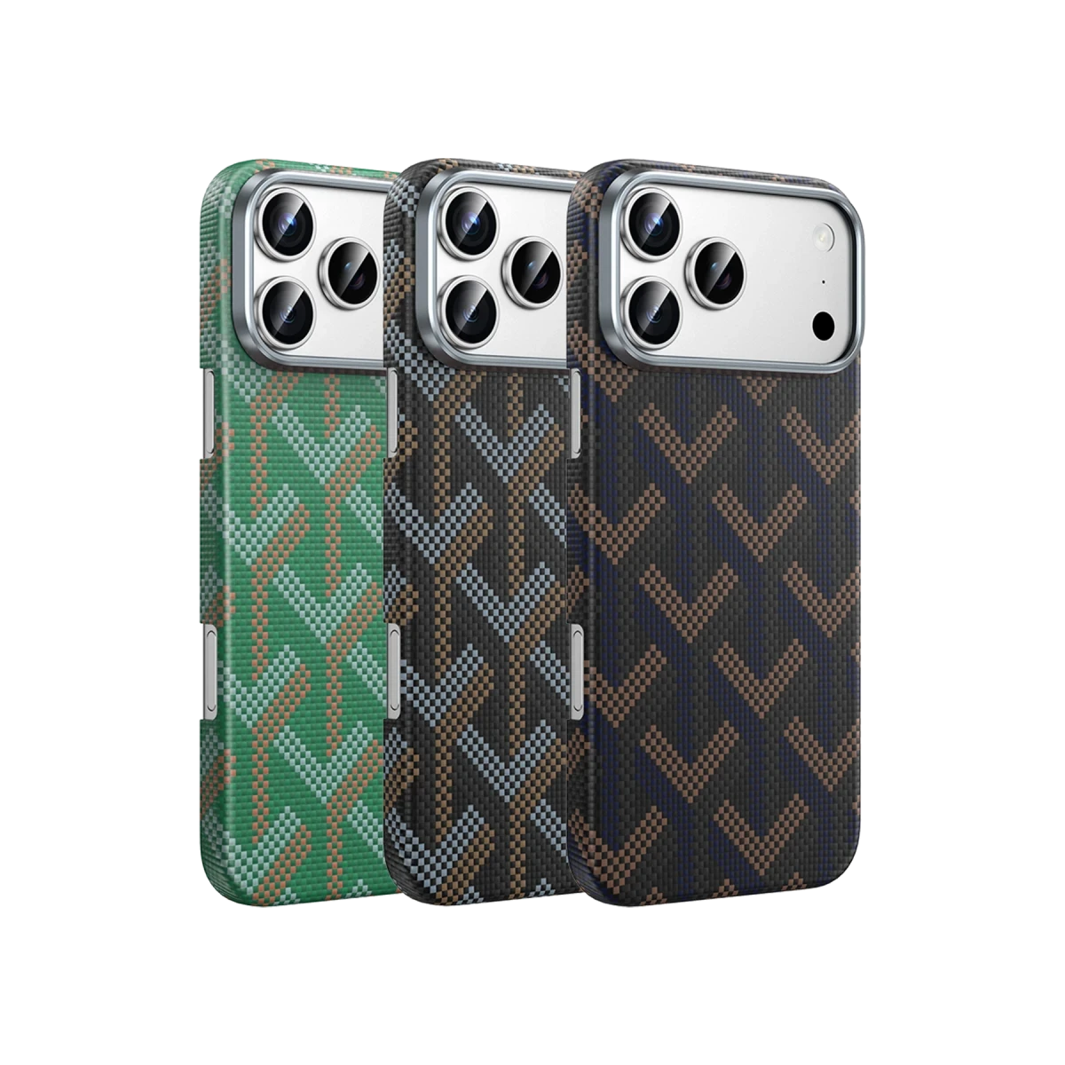 Keephone Apple iPhone 17 Pro Kevlar Prague Magsafe Kapak - Lacivert