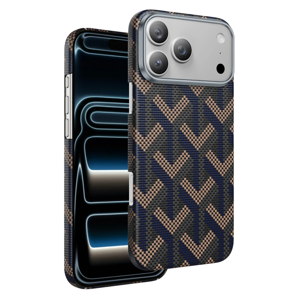Keephone Apple iPhone 17 Pro Kevlar Prague Magsafe Kapak - Lacivert