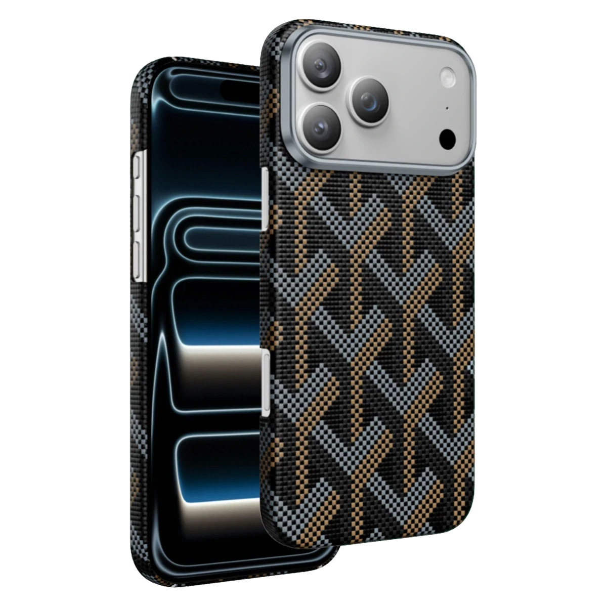 Keephone Apple iPhone 17 Pro Kevlar Prague Magsafe Kapak - Siyah