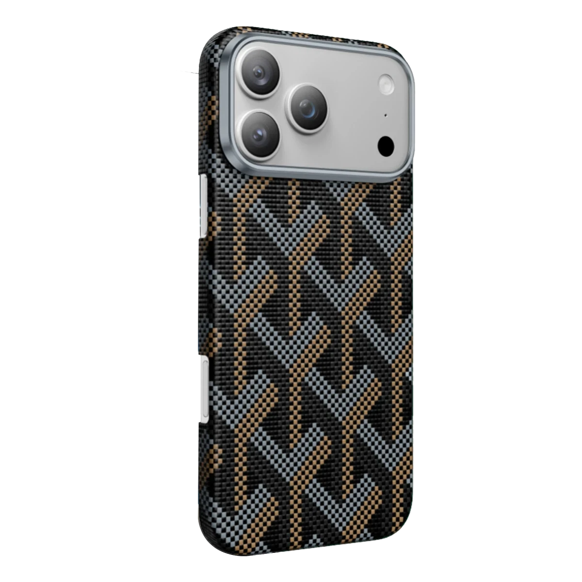 Keephone Apple iPhone 17 Pro Kevlar Prague Magsafe Kapak - Siyah