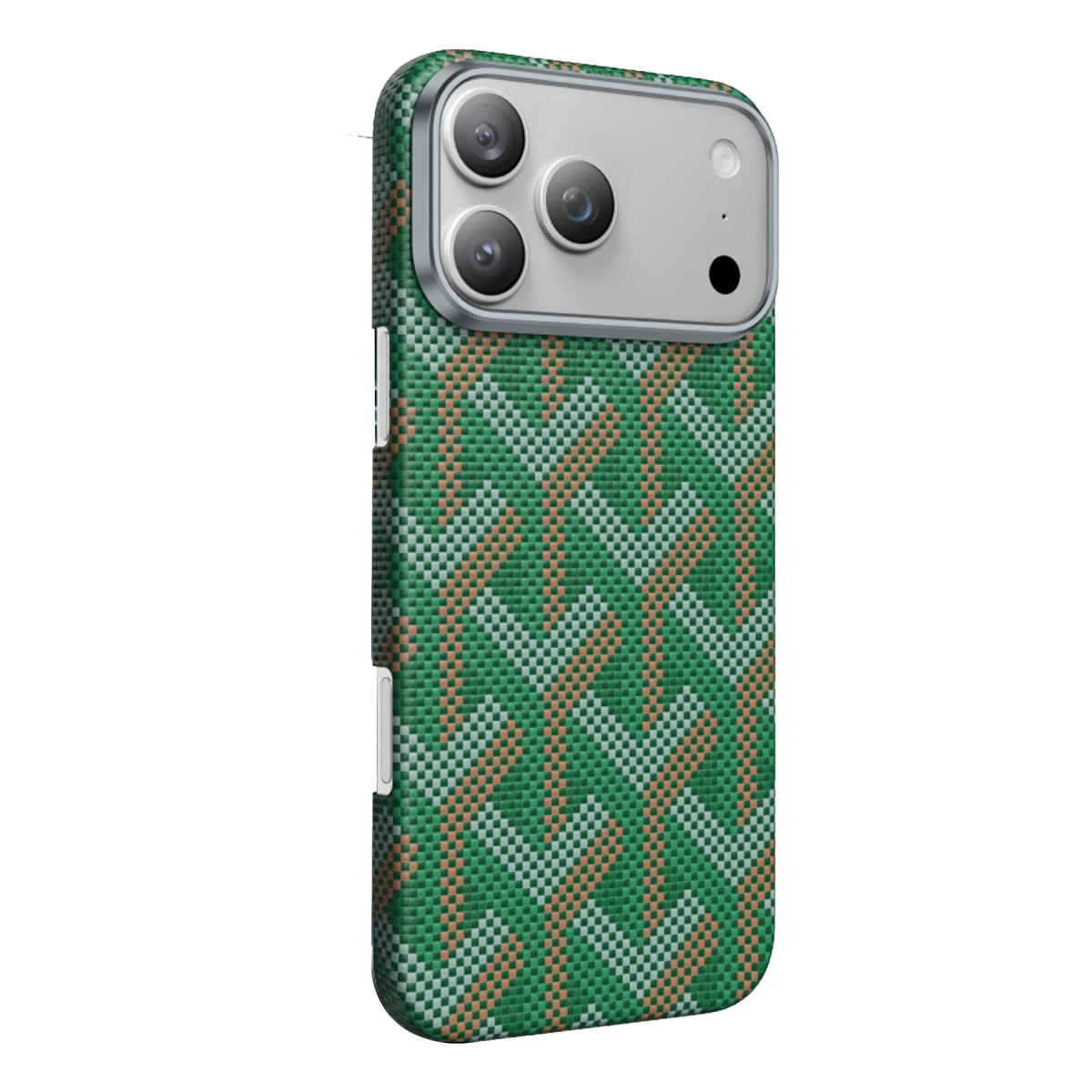 Keephone Apple iPhone 17 Pro Kevlar Prague Magsafe Kapak - Yeşil
