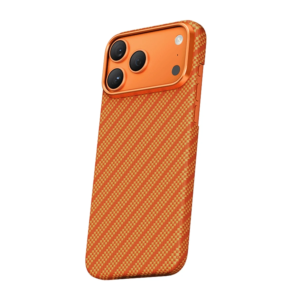 Keephone Apple iPhone 17 Pro Kevlar Robin Magsafe Kılıf - Turuncu