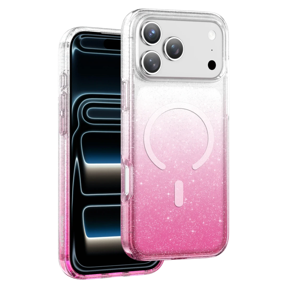 Keephone Apple iPhone 17 Pro Lillian Simli Magsafe Kılıf - Pembe