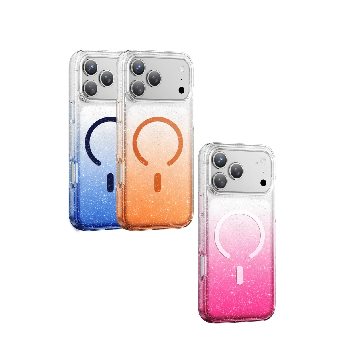 Keephone Apple iPhone 17 Pro Lillian Simli Magsafe Kılıf - Mavi