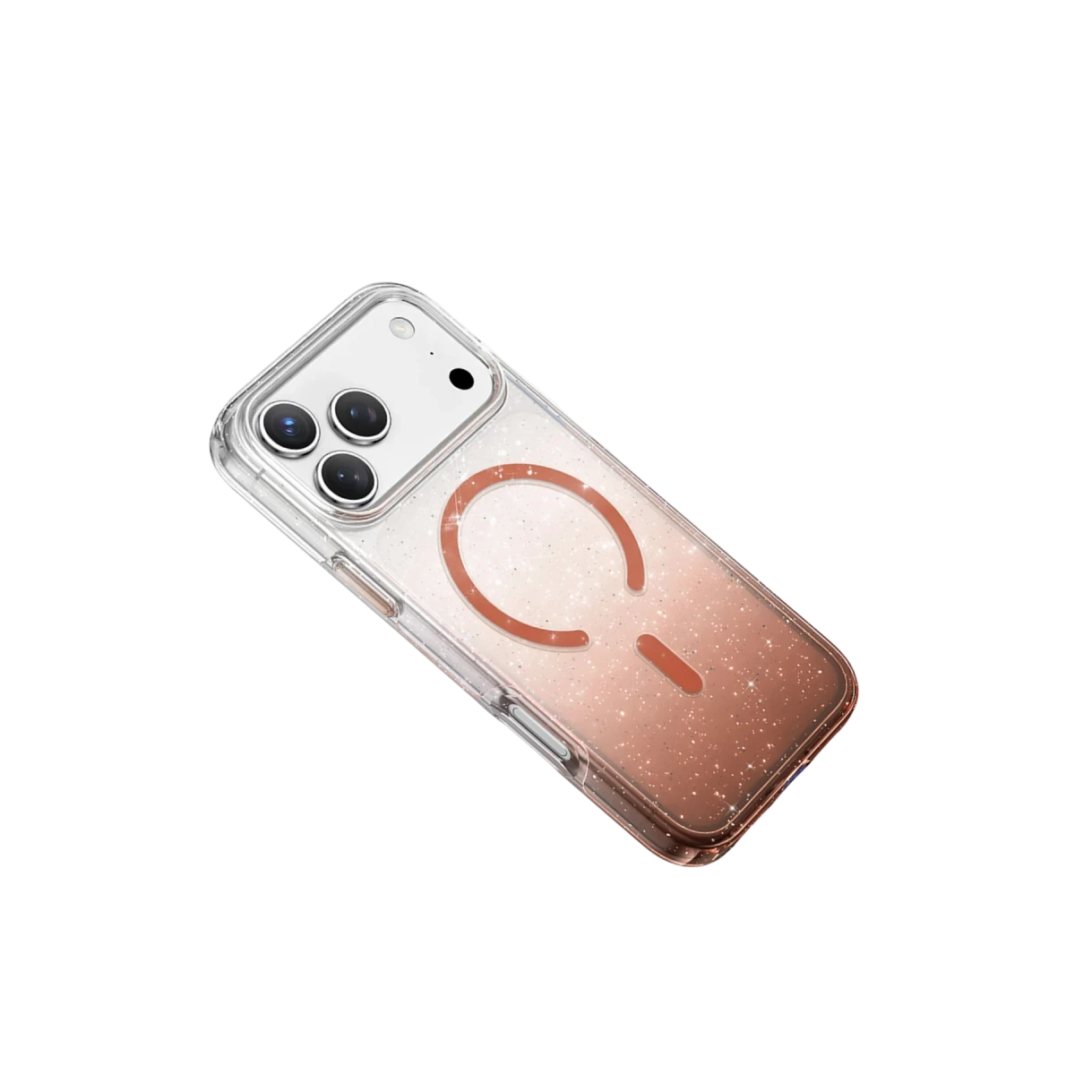 Keephone Apple iPhone 17 Pro Lillian Simli Magsafe Kılıf - Turuncu