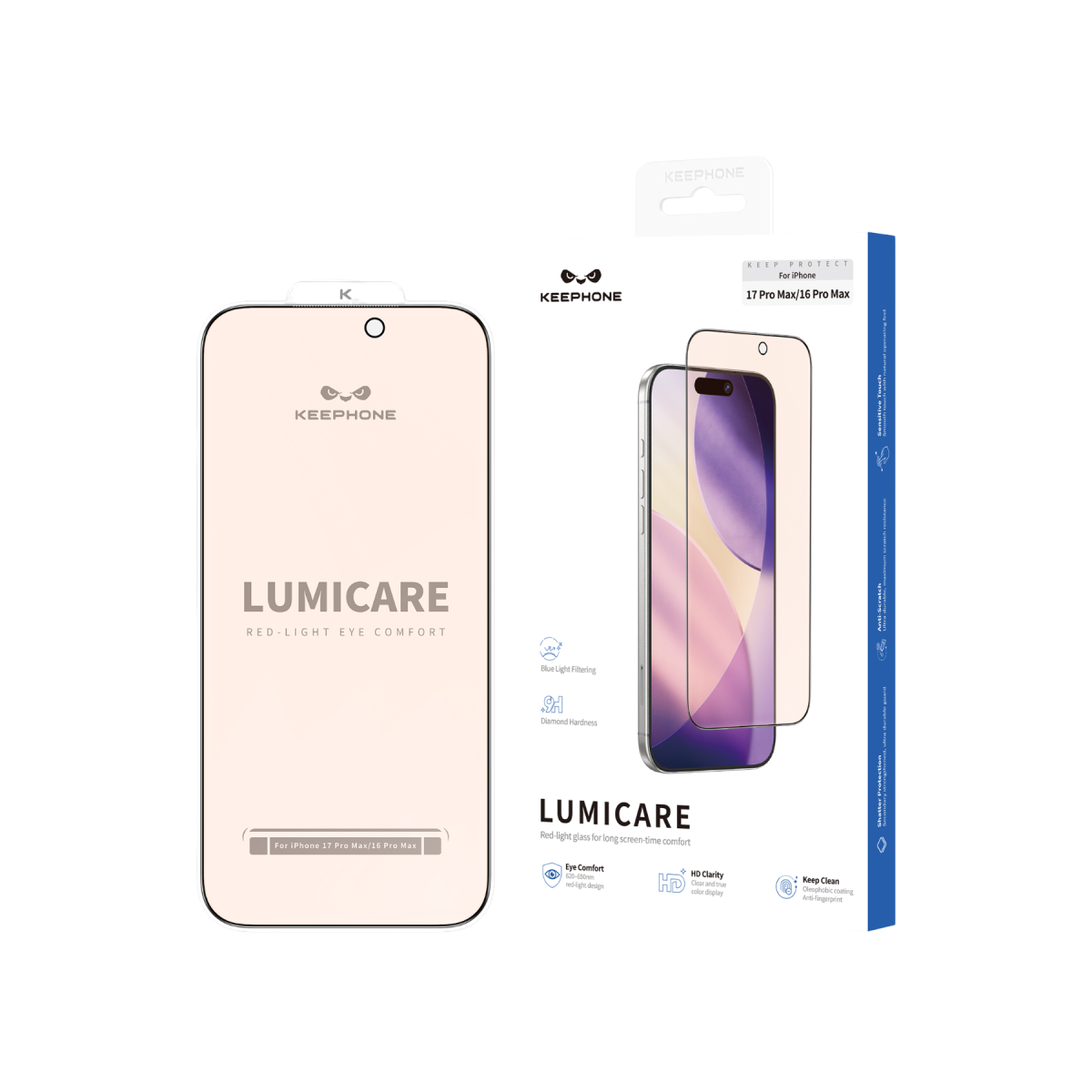 Keephone Apple iPhone 17 Pro Lumicare Cam Ekran Koruyucu - Siyah