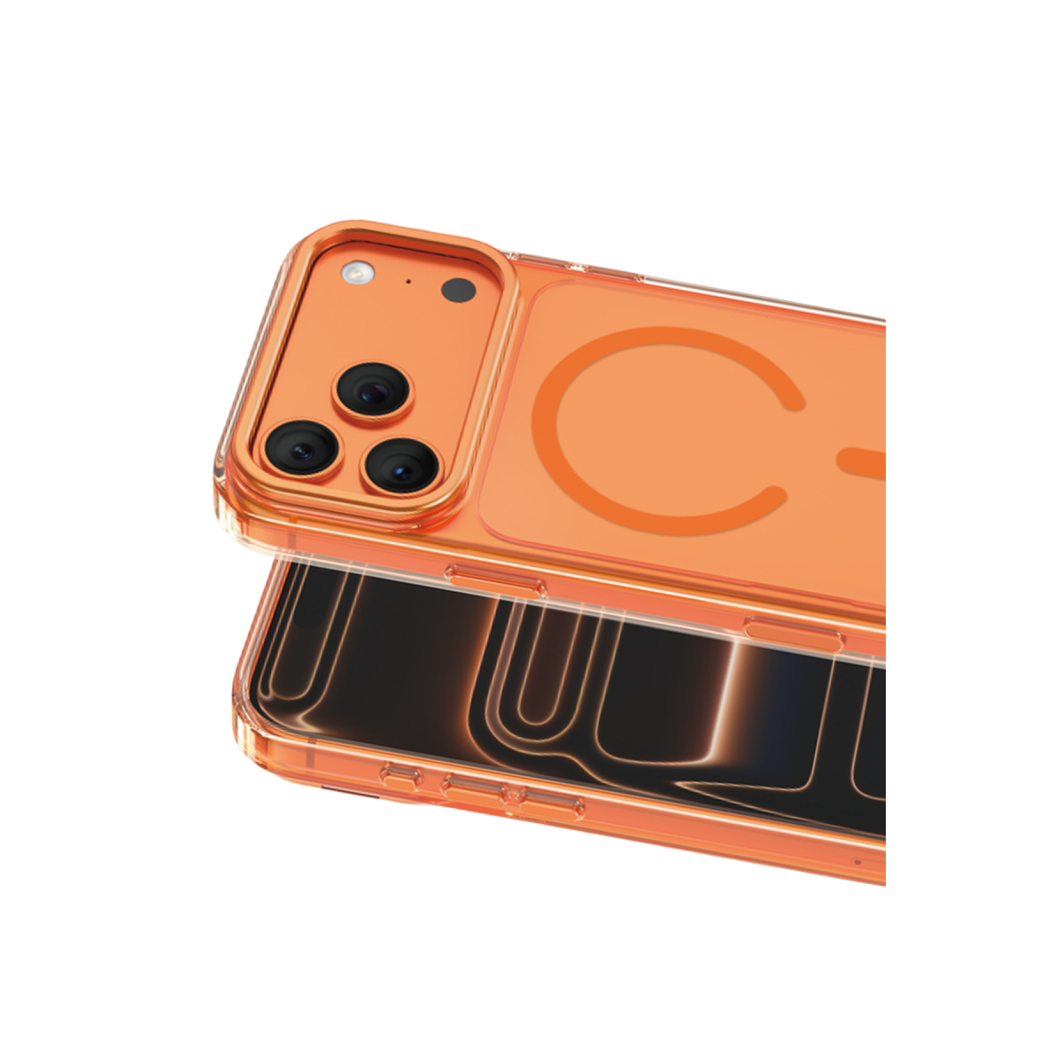 Keephone Apple iPhone 17 Pro Magicam Standlı Magsafe Kapak - Turuncu