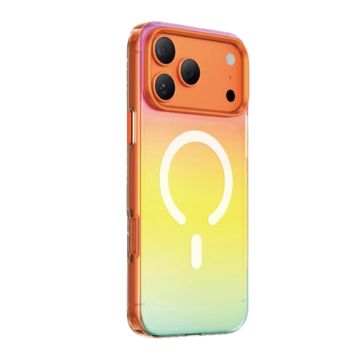 Keephone Apple iPhone 17 Pro Rainbow Magsafe Kapak - Turuncu