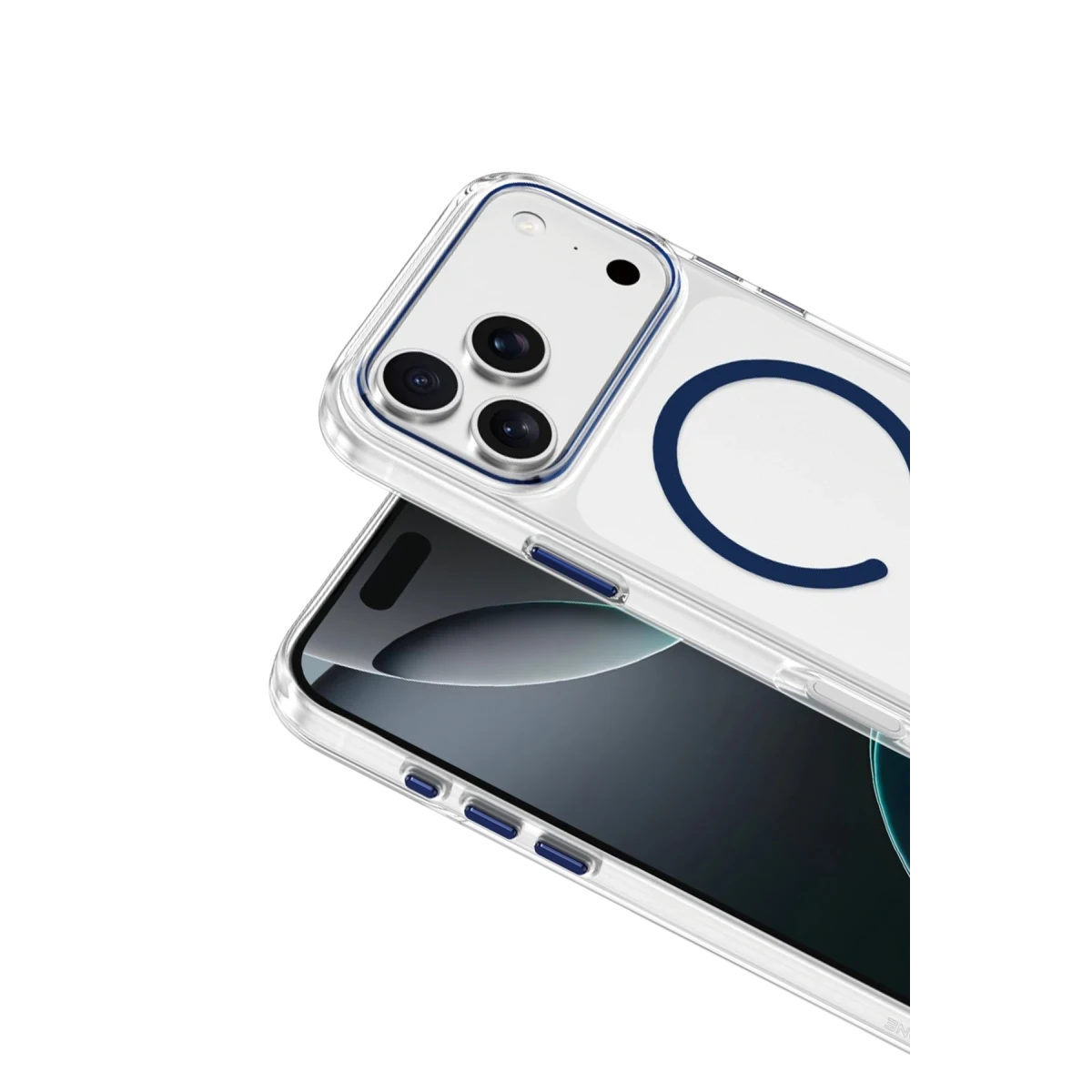 Keephone Apple iPhone 17 Pro Max Aurora Şeffaf Magsafe Kılıf - Lacivert