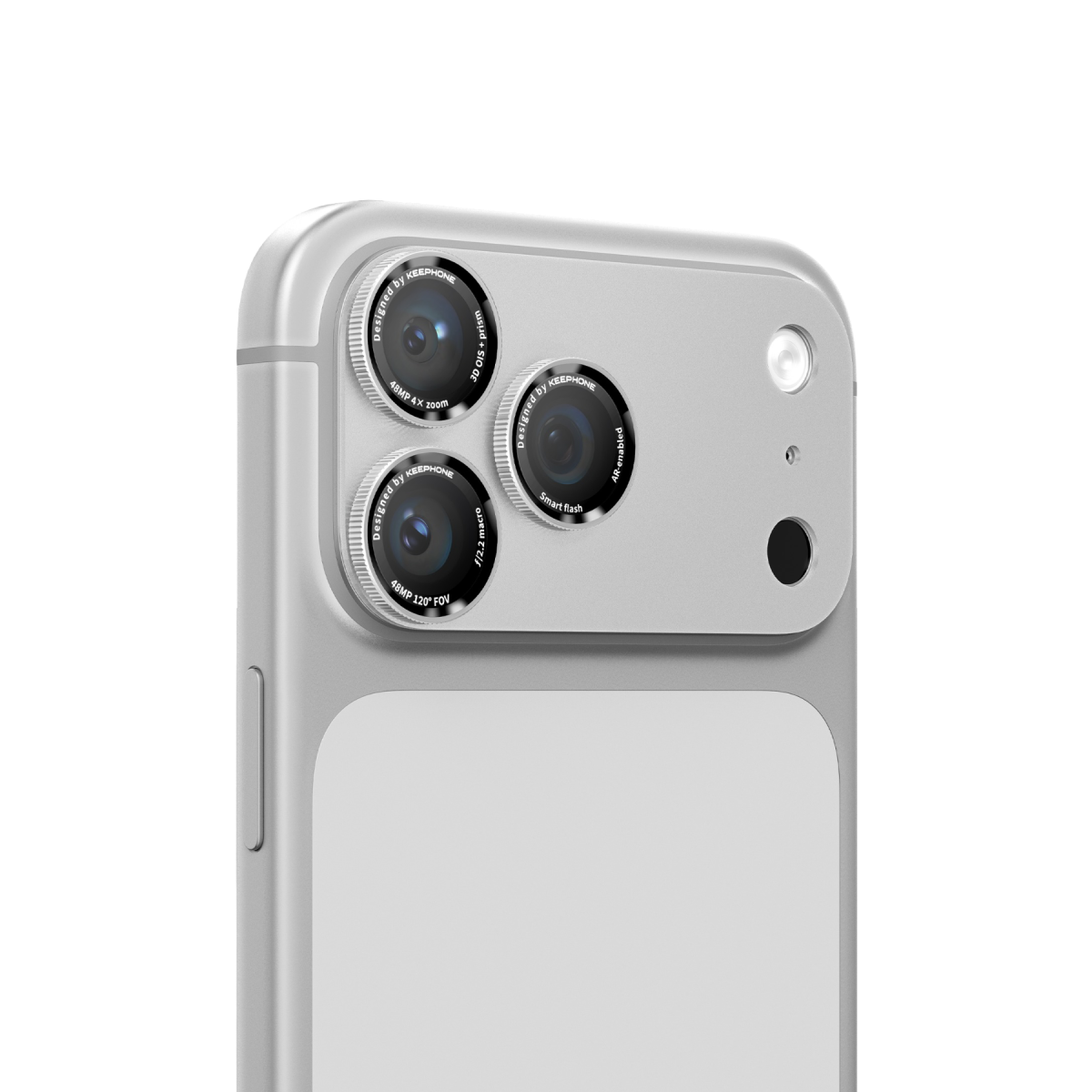 Keephone Apple iPhone 17 Pro Max Axion Kamera Lens Koruyucu - Gümüş