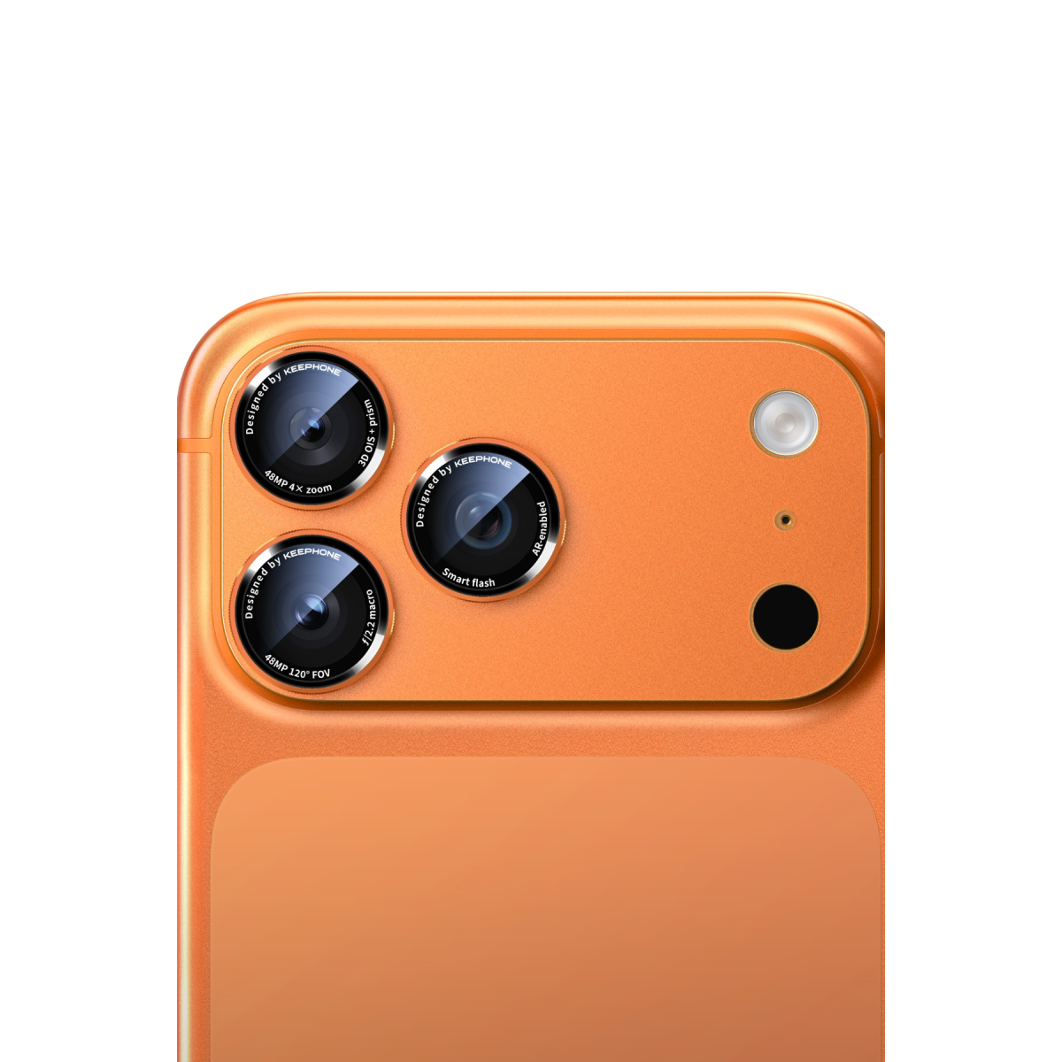 Keephone Apple iPhone 17 Pro Max Axion Kamera Lens Koruyucu - Turuncu