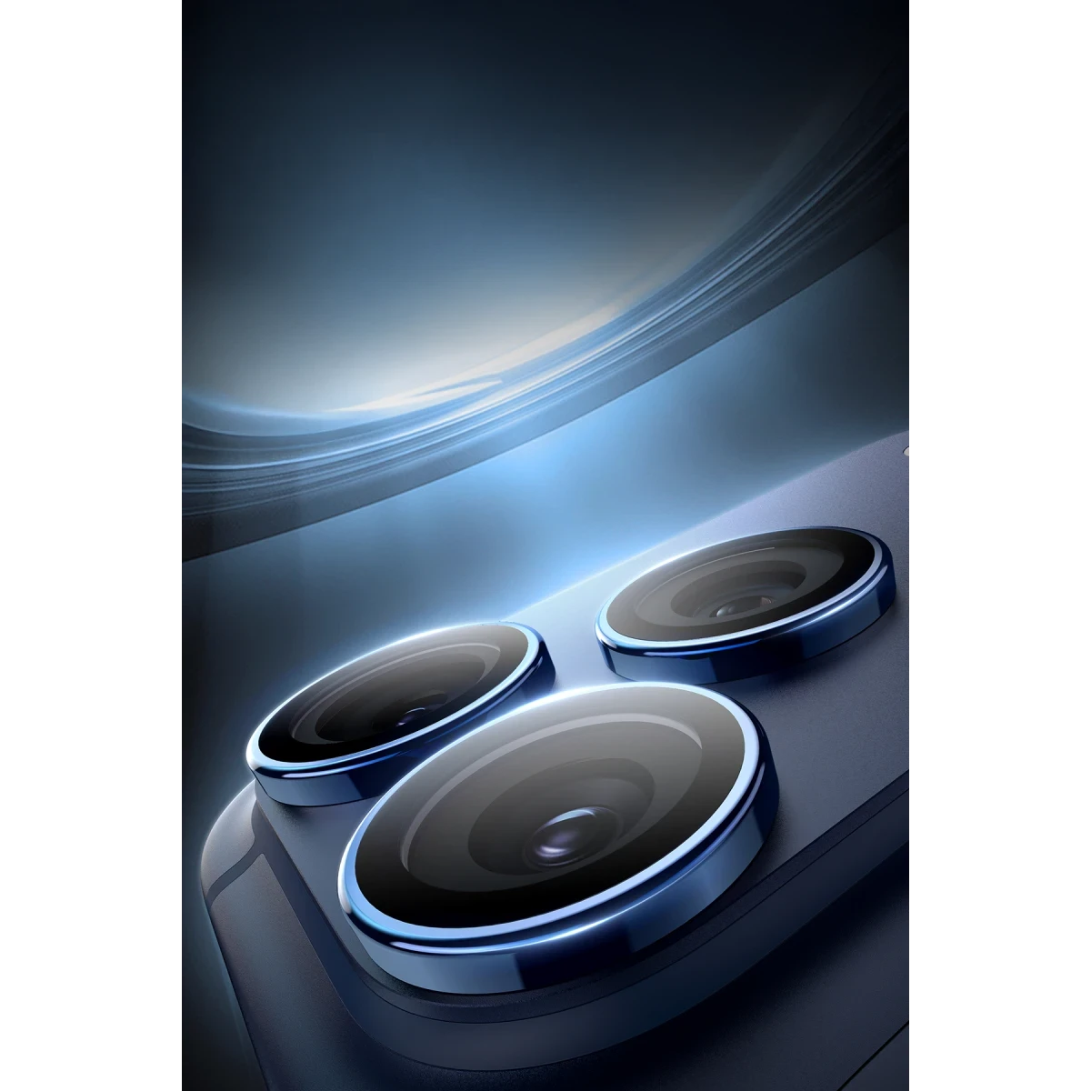 Keephone Apple iPhone 17 Pro Max Bright PVD Metal Kamera Lens - Gümüş