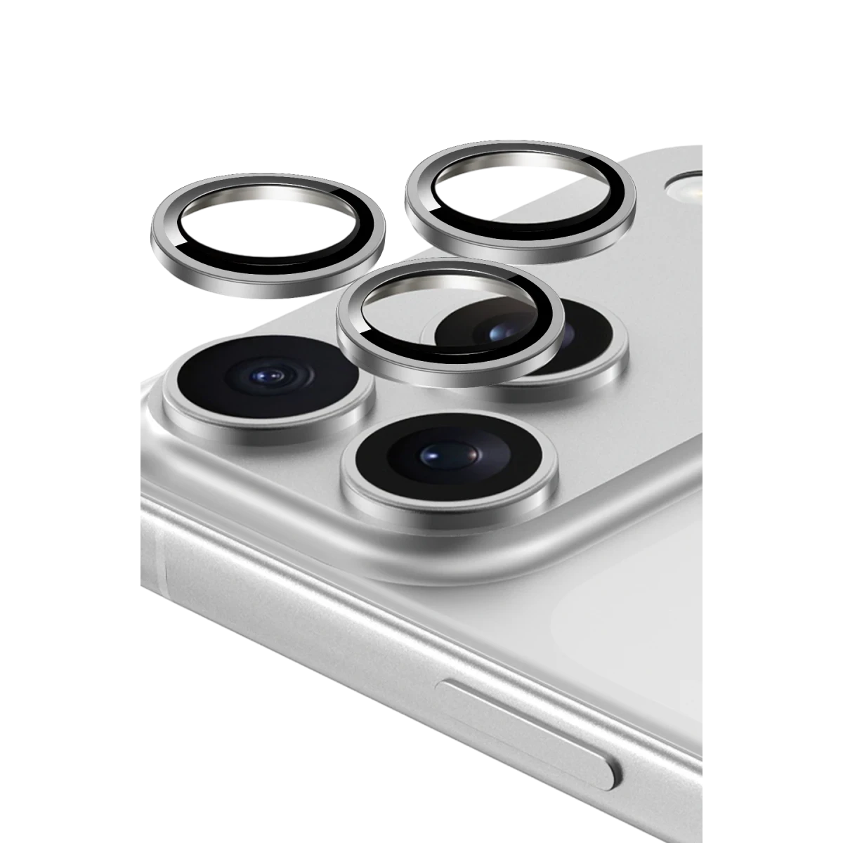 Keephone Apple iPhone 17 Pro Max Bright PVD Metal Kamera Lens - Natural Grey