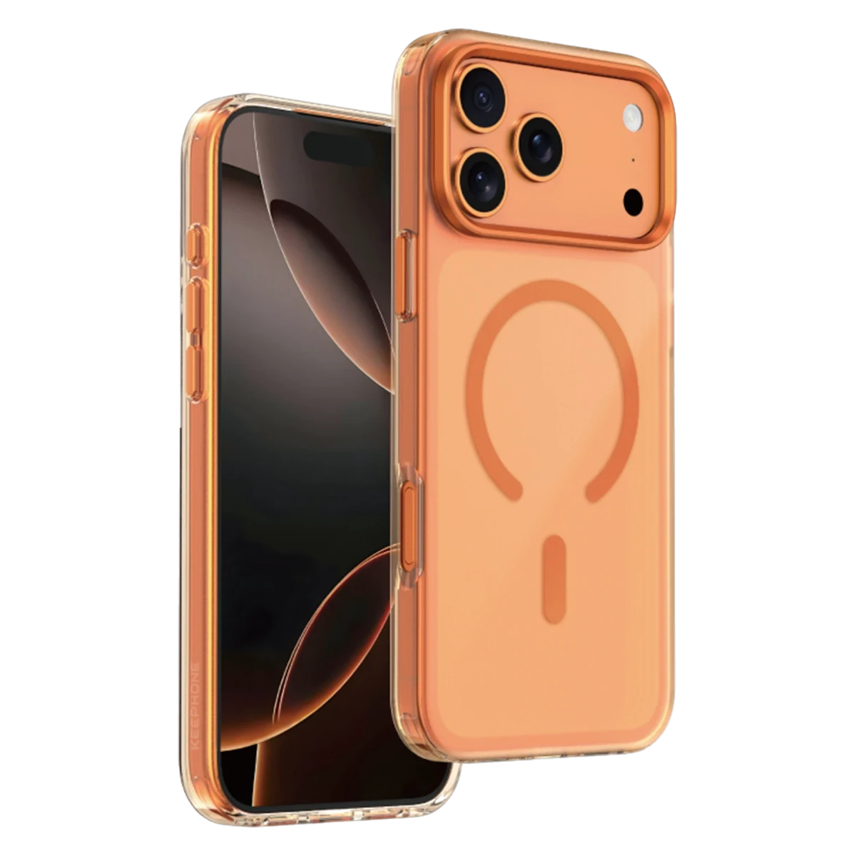 Keephone Apple iPhone 17 Pro Max Dazzle Pro Matte Magsafe Kılıf - Turuncu